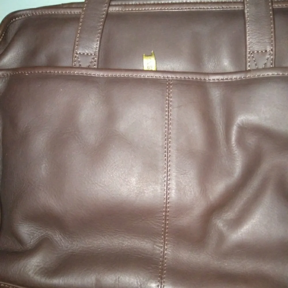 Essa Bread & Butter Leather Work Bag Unisex Brown